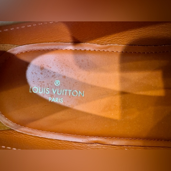 Louis Vuitton Cognac Brown Waxed Leather Montaigne Loafers sz 15 - Picture 10 of 16